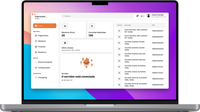 Interface do StockEasy
